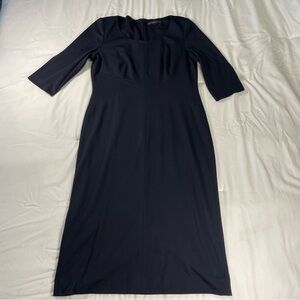 Preston & York Navy Blue Sheath Dress | Size 10 | Career Midi
